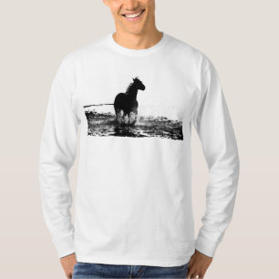 T-shirt Cheval De Course Ajouter Votre Texte Mens Manches 