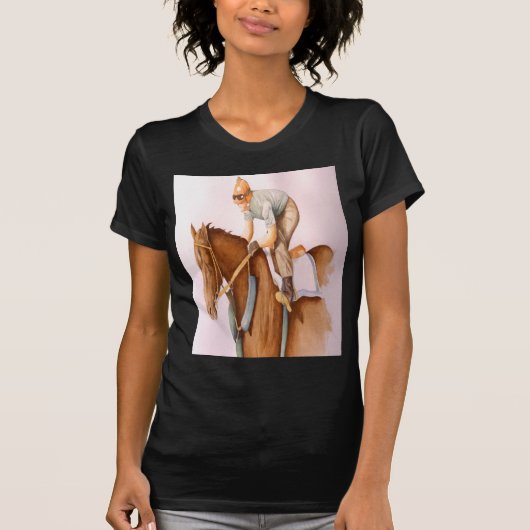 T-shirt Cheval de course et Jockey (Devant)