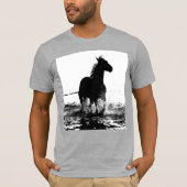 T-shirt Cheval de course Heather Grey Élégant Art Pop Mode (Devant)