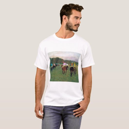 T-shirt Cheval de course Longchamp, Edgar Degas (Devant entier)