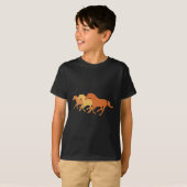 T-shirt Cheval de course (orange) (Devant entier)