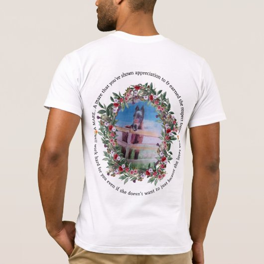 T-shirt cheval de course pour bébé mare.T-shirt (Dos)