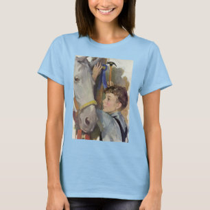 T-shirt Cheval de course vintage, gagnant du ruban bleu av