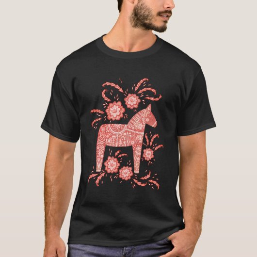 T-shirt Cheval de Dala suédois (Devant)