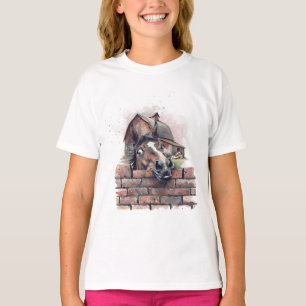 T-shirt Cheval de dessin animé