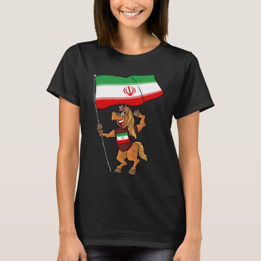 T-shirt Cheval de fan d'Iran (Devant)