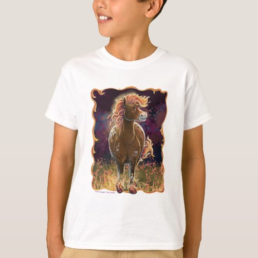T-shirt Cheval de feu mignon recto et verso (Devant)