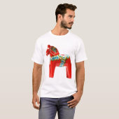 T-shirt Cheval de la Suède Dala (Devant entier)