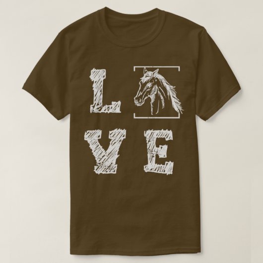 T-shirt Cheval de l'amour (Design devant)