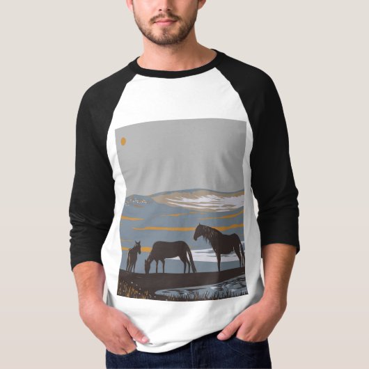 T-shirt Cheval de l'île de Sable (Devant)