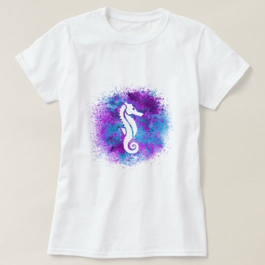 T-shirt Cheval de mer pourpre (Design devant)
