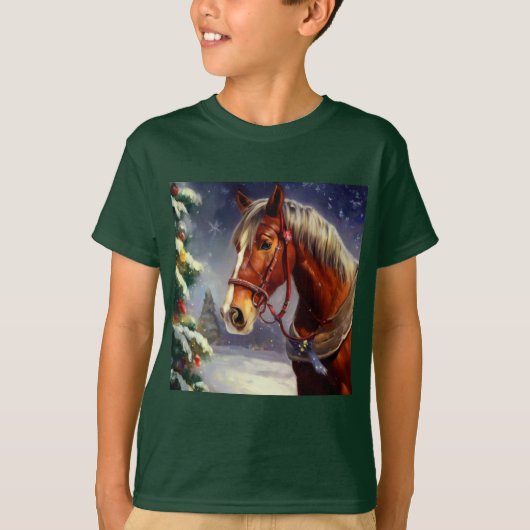 T-shirt Cheval de Noël 1 (Devant)