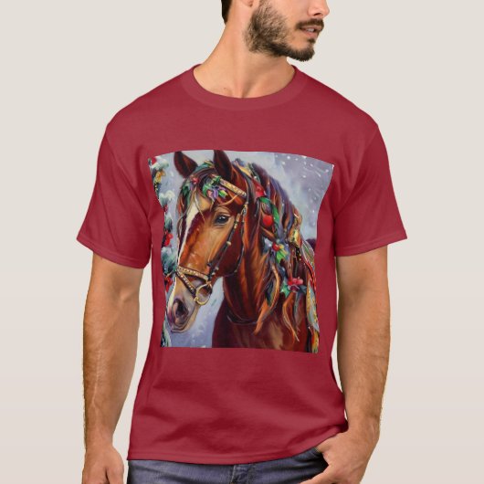 T-shirt Cheval de Noël 2 (Devant)