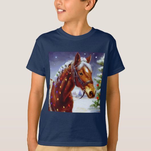 T-shirt Cheval de Noël 3 (Devant)