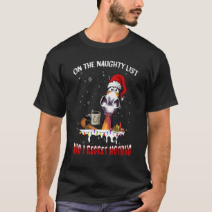T-shirt Cheval de Noël sur la liste des vilains et je regr