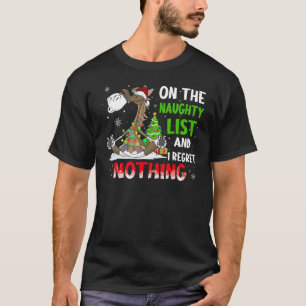 T-shirt Cheval de Noël sur la liste des vilains et je regr