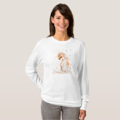 T-shirt Cheval de peinture de Pinto de palomino par la (Devant entier)