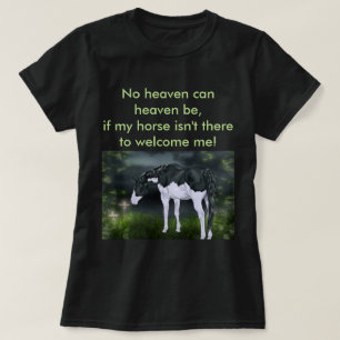 T-shirt Cheval de peinture overo à cadre noir et blanc