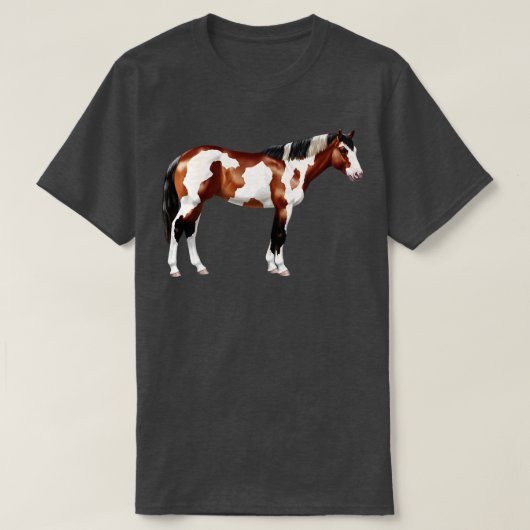 T-shirt Cheval de peinture Tovero Pinto de Brown Bay (Design devant)