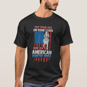 T-shirt Cheval De Quartier Américain Pour Un Quart D'Équit