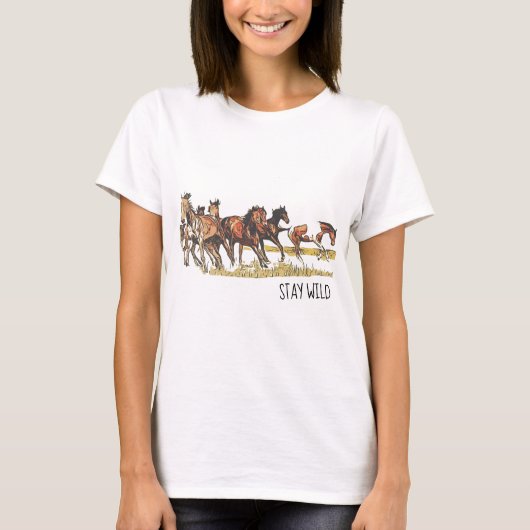 T-shirt Cheval de Reste sauvage (Devant)