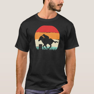 T-shirt Cheval De Rodéo De Course De Baril Pour Hommes Fem