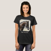 T-shirt Cheval de sang chaud Dark Bay Trakehner (Devant entier)