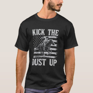 T-shirt Cheval de selle de cow-boy Kick The Dust Up Comté