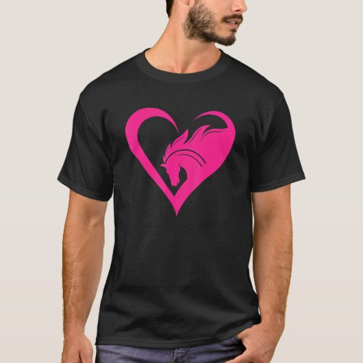 T-shirt Cheval de silhouette Course de barils Équitation D (Devant)
