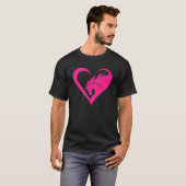T-shirt Cheval de silhouette Course de barils Équitation D (Devant entier)