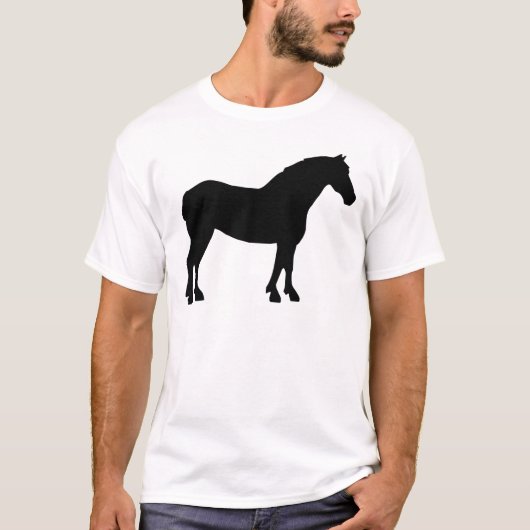 T-shirt Cheval de trait (noir) (Devant)