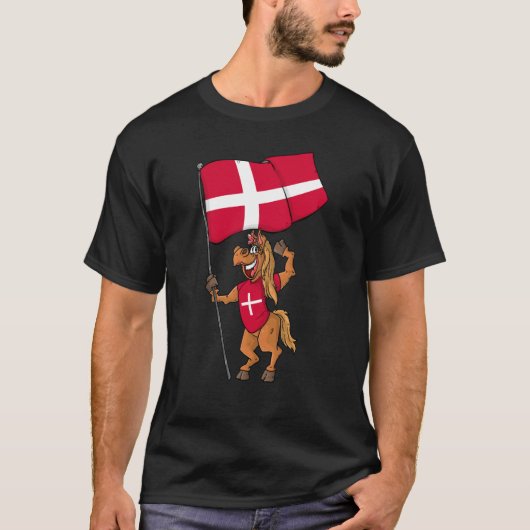 T-shirt Cheval de ventilateur Danemark (Devant)