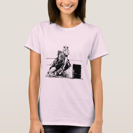 T-shirt Cheval d'emballage de baril (Devant)
