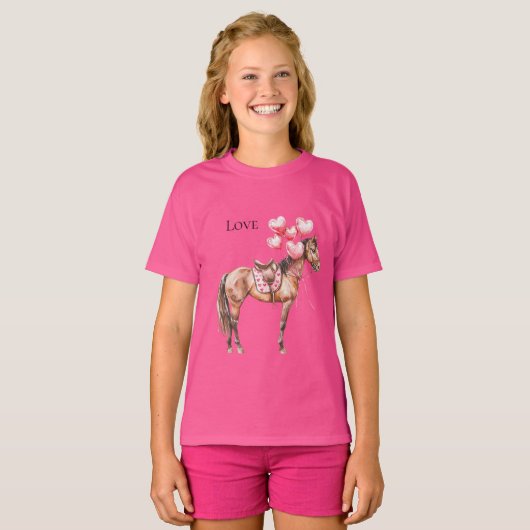 T-shirt Cheval des ballons roses de l'Ouest (Devant entier)
