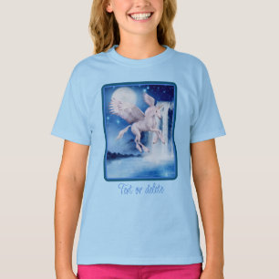 T-shirt Cheval d'Imaginaire à cascade de Unicorn volant