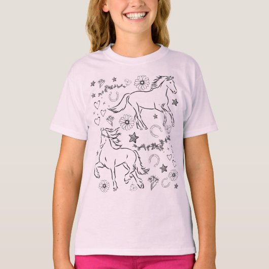 T-shirt Cheval Doodle M'Enfoncer (Devant)
