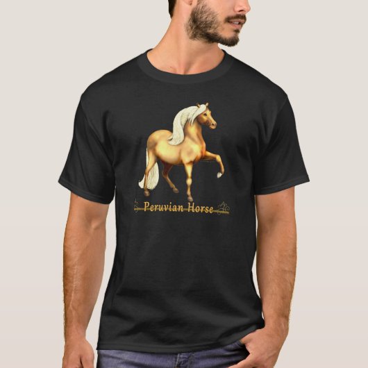 T-shirt Cheval d'or péruvien (Devant)