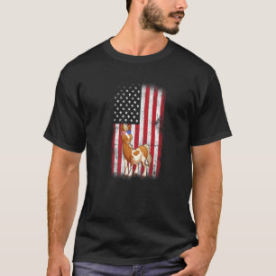 T-shirt Cheval Drapeau Américain Garçons Filles Hommes Fem