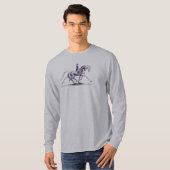 T-shirt Cheval Dressage en Trot Piaffe (Devant entier)