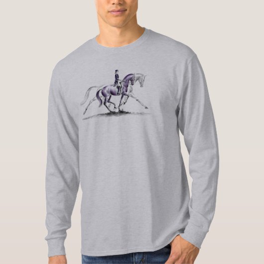 T-shirt Cheval Dressage en Trot Piaffe (Devant)