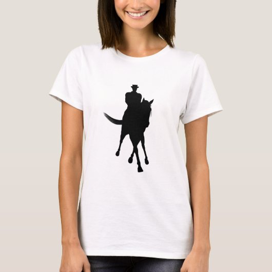T-shirt Cheval Dressage Silhouette Half Pass (Devant)