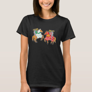 T-shirt Cheval Drôle Chevalier Médiéval Joute Foire Renais