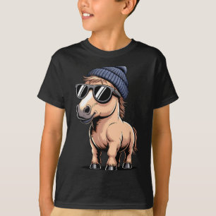 T-shirt Cheval Drôle Dans Le Style Rétro - Humour De Ferme
