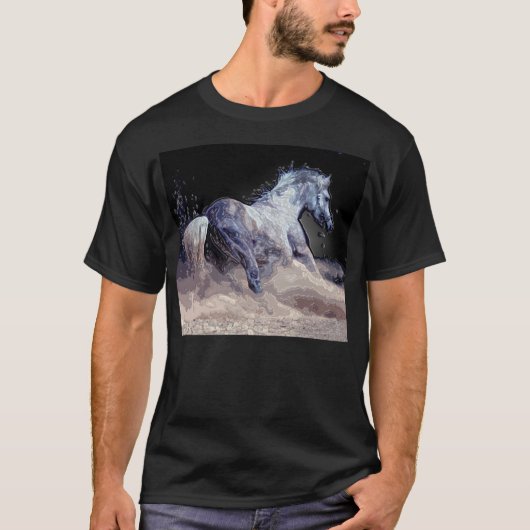 T-shirt Cheval en action (Devant)