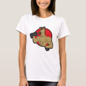 T-shirt Cheval en Bodybuilder avec Dumbbell (Devant)