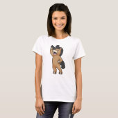 T-shirt Cheval en coiffeur avec peigne (Devant entier)
