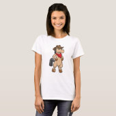 T-shirt Cheval en cow-boy (Devant entier)
