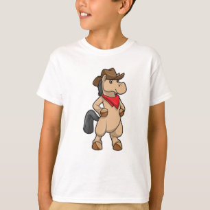 T-shirt Cheval en cow-boy