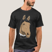 T-shirt Cheval en Gentleman avec cravate de Bow (Devant)