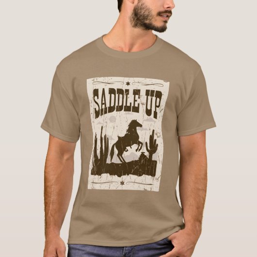 T-shirt Cheval en selle (Devant)